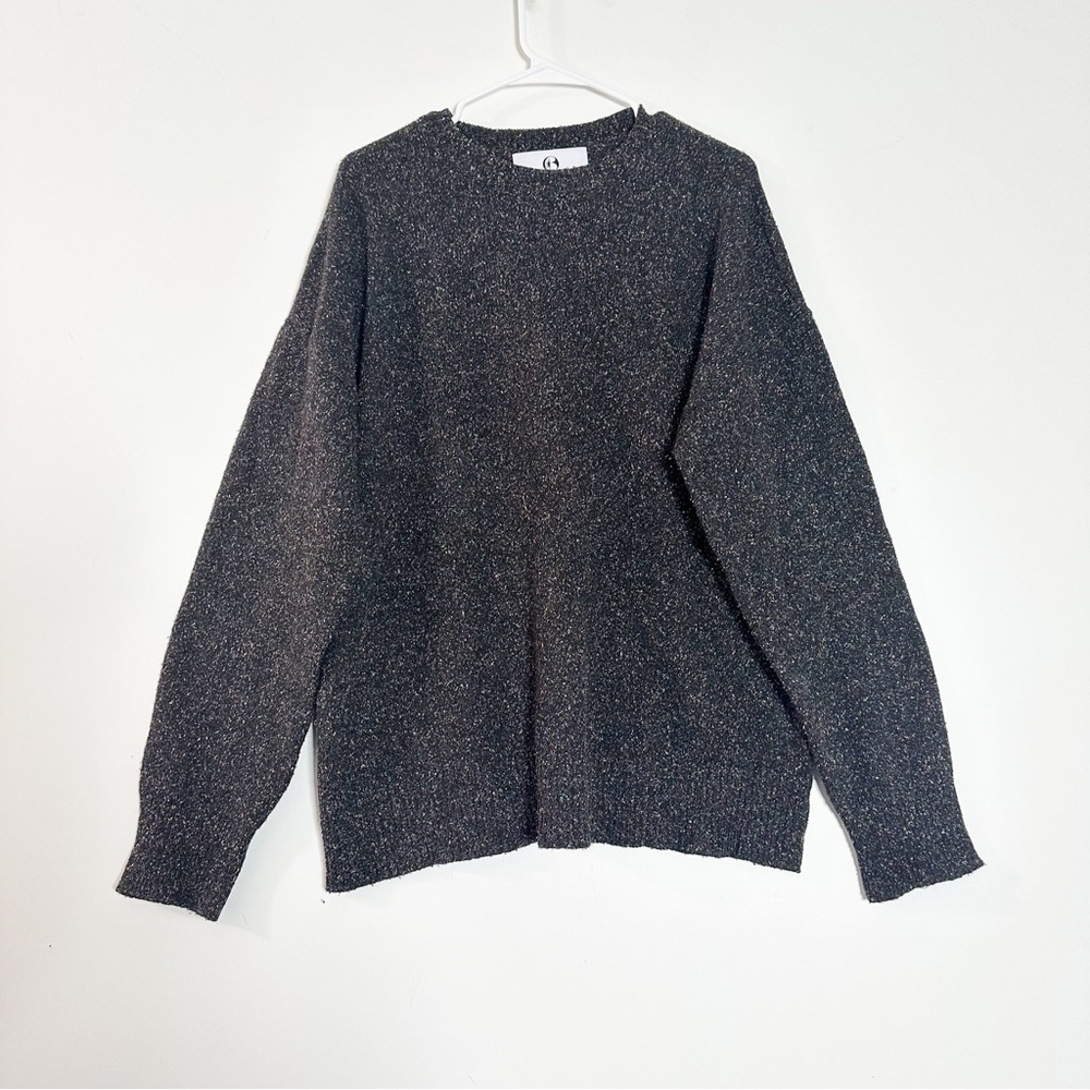The bright side speckled knit crewneck wool blend sweater